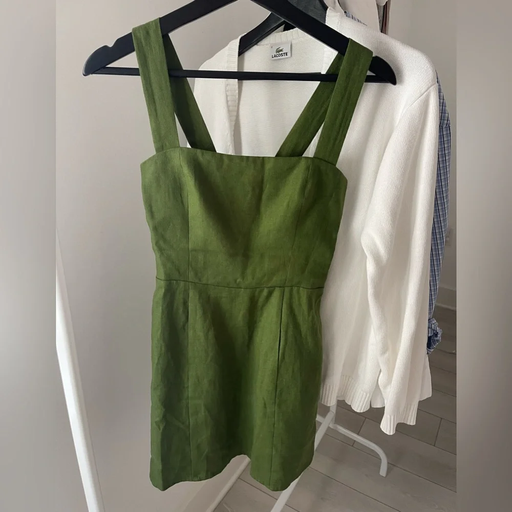 Reformation linen green mini dress - Picture 2 of 4